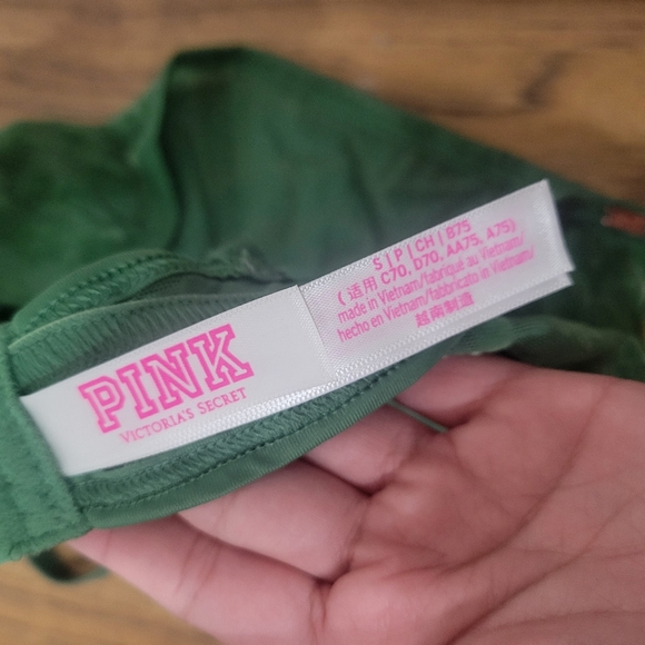 Victoria Secret Pink Floral Green Bralette size small - Picture 3 of 3